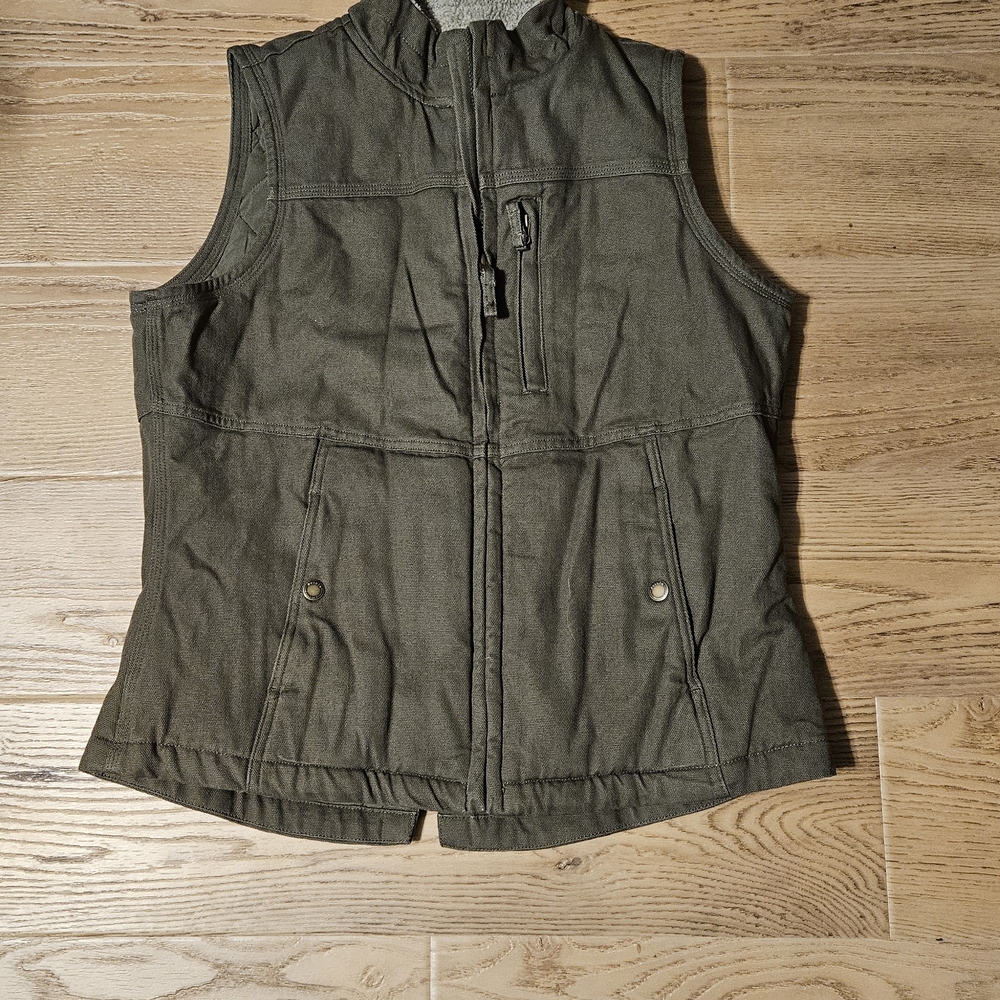 Duluth Olive Green Sherpa Lined Vest